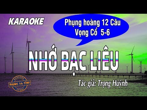 [Karaoke] Vọng cổ | Nhớ Bạc Liêu - Phụng Hoàng 12 câu + VC 5,6