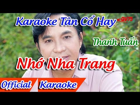 Nhớ Nha Trang Karaoke Tân Cổ | Thanh Tuấn Karaoke | Karaoke Tân Cổ Hay