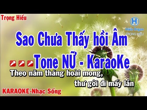 karaoke Sao Chưa Thấy Hồi Âm Tone Nữ | như Quỳnh | nhạc sống | sao chưa thấy hồi âm karaoke beat nữ