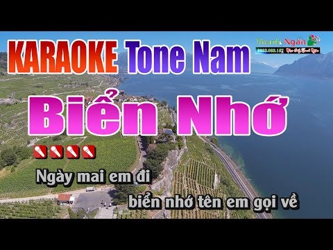 Biển Nhớ Karaoke || Tone Nam - Nhạc Sống Thanh Ngân