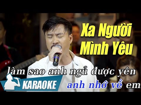 Karaoke Xa Người Mình Yêu Quang Lập (Tone Nam) | Nhạc Vàng Bolero Karaoke
