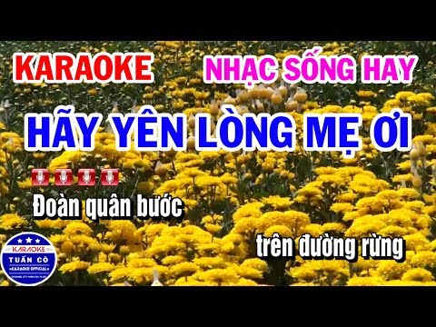HÃY YÊN LÒNG MẸ ƠI | Nhạc Sống Tone Nam Cha Cha Vip | Karaoke Tuấn Cò