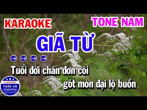 Giã Từ Karaoke Tone Nam Am Nhạc Sống | Tuấn Cò Karaoke