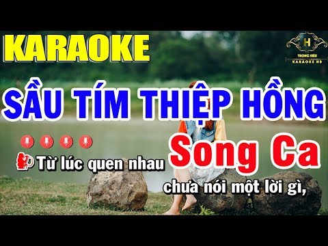 Karaoke Sầu Tím Thiệp Hồng Song Ca Nhạc Sống | Trọng Hiếu