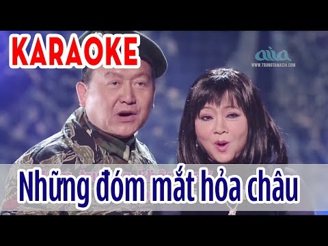 Những Đóm Mắt Hỏa Châu Karaoke Song Ca - Hoàng Oanh, Trung Chỉnh | Asia Karaoke Beat Chuẩn