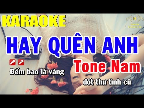 Karaoke Hãy Quên Anh Tone Nam Nhạc Sông | Trọng Hiếu