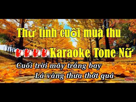 Karaoke Thư tình cuối mùa thu | Karaoke giọng Nữ bảo yến| Karaoke Trần Hoàng