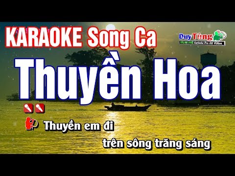 Karaoke || Thuyền Hoa - Song Ca || Nhạc Sống Duy Tùng