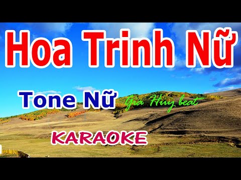 Hoa Trinh Nữ - Karaoke - Tone Nữ - Nhạc Sống - gia huy beat