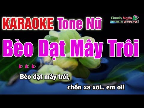 Bèo Dạt Mây Trôi Karaoke 2020 | Tone Nữ - Nhạc Sống Thanh Ngân