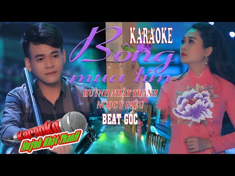 Bông Mua Tím | Karaoke Song Ca | Huỳnh Nhật Thanh ft Ngọc Ý Diệu | Beat Chuẩn | Tone Dm