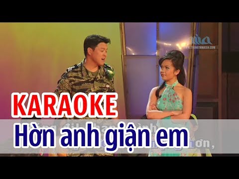VHD Hờn Anh Giận Em KARAOKE - Song Ca Philip Huy & Thái Doanh Doanh | Asia Karaoke Beat Chuẩn