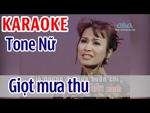 Giọt Mưa Thu KARAOKE - Khánh Hà | Tone Nữ | Asia Karaoke Beat Chuẩn