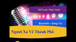 Karaoke | Người Xa Về Thành Phố | Song Ca ✔️