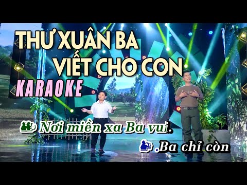 Thư Xuân Ba Viết Cho Con Karaoke Song ca - Beat Lê Minh Trung & Quốc Huy