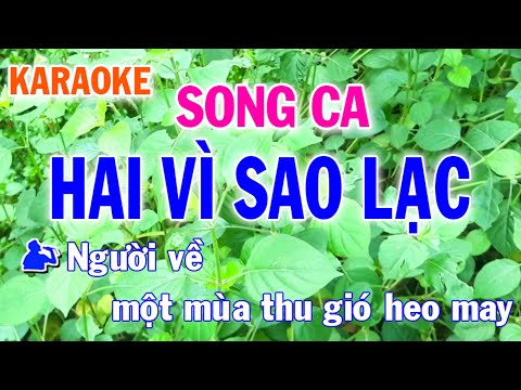 Karaoke Hai Vì Sao Lạc Song Ca Nhạc Sống l Nhật Nguyễn