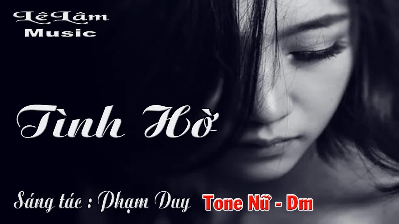 Karaoke - TÌNH HỜ Tone Nữ | Lê Lâm Music