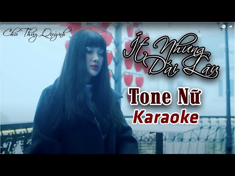 Karaoke Beat Chuẩn | Ít Nhưng Dài Lâu - Chu Thúy Quỳnh | Tone Nữ (Ebm)