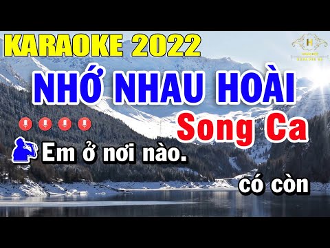 Nhớ Nhau Hoài Karaoke Song Ca 2022 | Trọng Hiếu