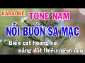 Nỗi Buồn Sa Mạc Karaoke Tone Nam Nhạc Sống - Phối Mới Dễ Hát - Nhật Nguyễn