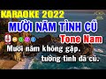 Mười Năm Tình Cũ Karaoke Tone Nam Nhạc Sống | Trọng Hiếu