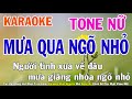Mưa Qua Ngõ Nhỏ Karaoke Tone Nữ Nhạc Sống - Phối Mới Dễ Hát - Nhật Nguyễn