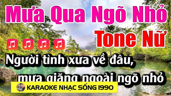 Mưa Qua Ngõ Nhỏ - Karaoke Tone Nữ - Karaoke Nhạc Sống 1990 -Beat Mới