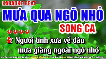 Karaoke Mưa qua Ngõ Nhỏ - Song Ca Beat Chuẩn Cực Hay | Karaoke Nguyễn Vinh