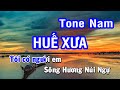 Karaoke Huế Xưa - Tone Nam | Nhan KTV