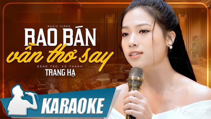 Rao Bán Vần Thơ Say - Trang Hạ | Karaoke beat chất lượng cao